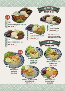 香辣饭 Spicy Rice + 炒饭 Fried Rice - NON HALAL