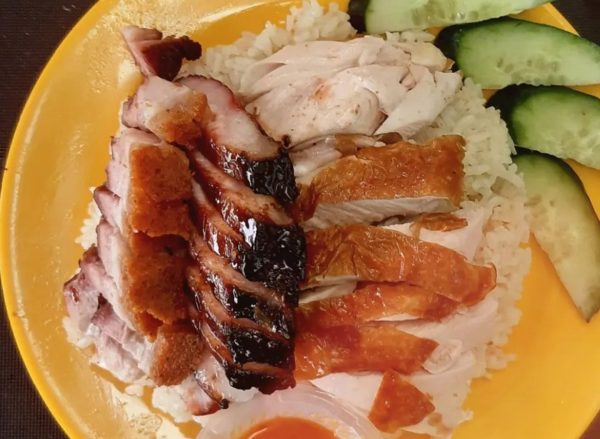 Chicken Rice + Char Siew 鸡饭 + 叉烧